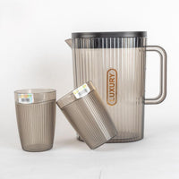 1 Liter Jug Jug + 2 Plastic Cups (Anthracite)